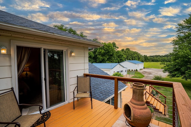8595 E Napier Ave, Benton Harbor, MI 49022 - view of deck at dusk