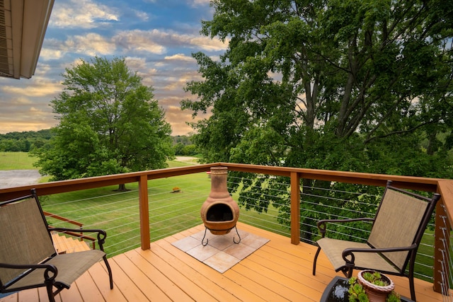 8595 E Napier Ave, Benton Harbor, MI 49022 - wooden terrace with a lawn