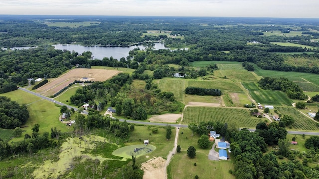 8595 E Napier Ave, Benton Harbor, MI 49022 - overview of rural landscape with a nearby body of water and large plots for crops