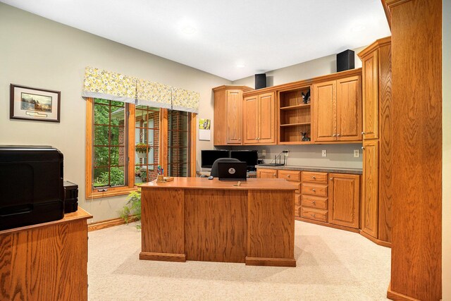 8837 56th Ave, Hudsonville, MI 49426 - office area with light colored carpet, baseboards, and recessed lighting