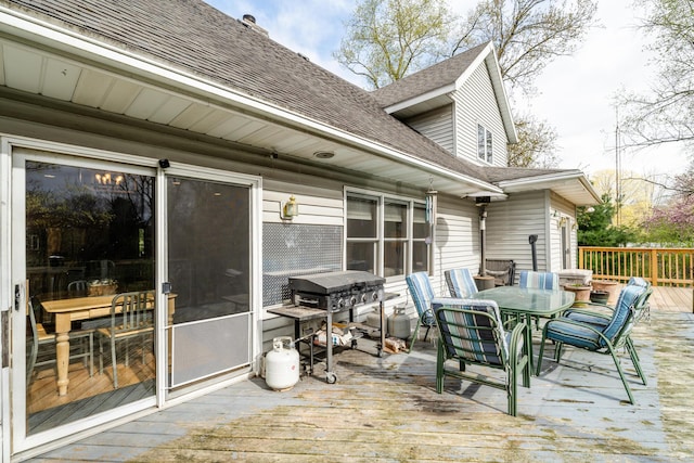 4569 Terra Ln, Saint Joseph, MI 49085 - deck with outdoor dining space and a grill