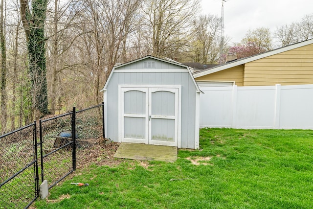4569 Terra Ln, Saint Joseph, MI 49085 - view of shed featuring a fenced backyard