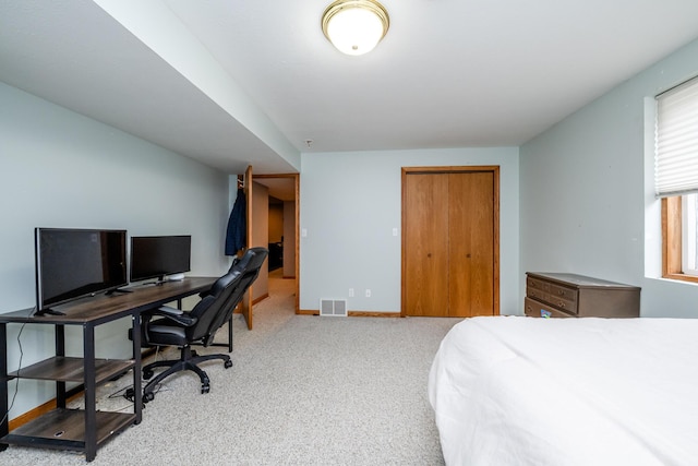 4569 Terra Ln, Saint Joseph, MI 49085 - carpeted bedroom with a closet and a desk