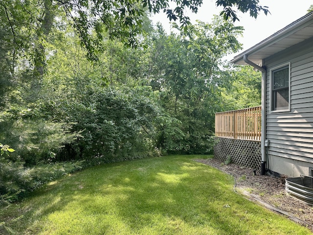4569 Terra Ln, Saint Joseph, MI 49085 - view of green lawn with a deck