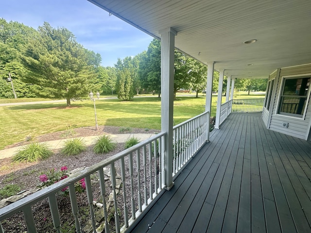 4569 Terra Ln, Saint Joseph, MI 49085 - wooden porch featuring a lawn