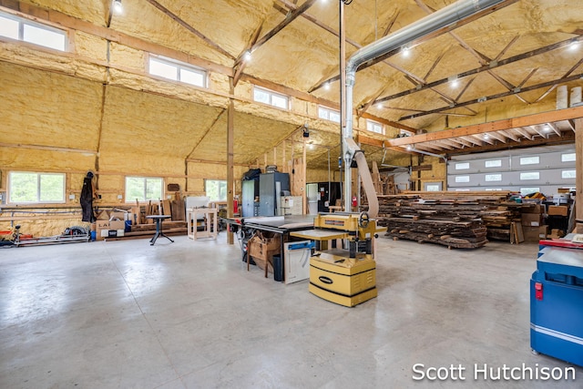9953 10 Mile Rd NE, Rockford, MI 49341 - garage with a workshop area