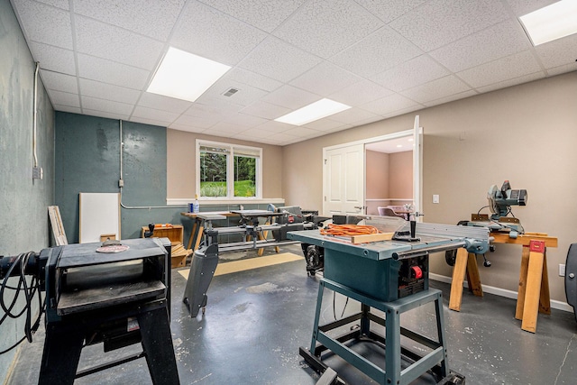 2176 Teal Ct SE, Grand Rapids, MI 49546 - playroom featuring concrete floors and a drop ceiling