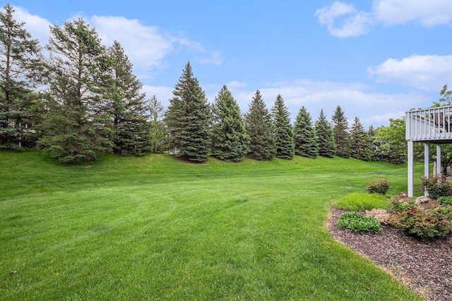 2176 Teal Ct SE, Grand Rapids, MI 49546 - view of grassy yard featuring a deck