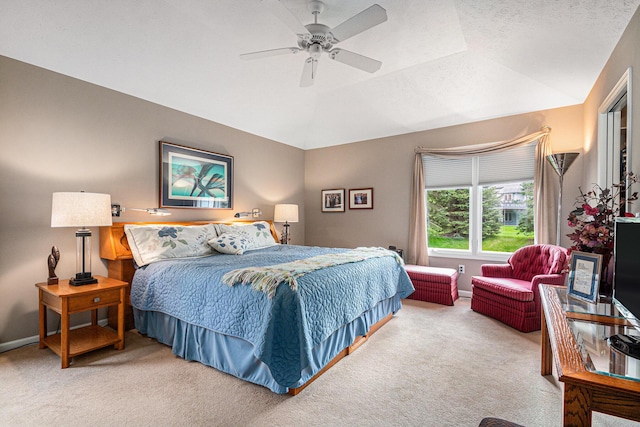 2176 Teal Ct SE, Grand Rapids, MI 49546 - carpeted bedroom with a ceiling fan and vaulted ceiling