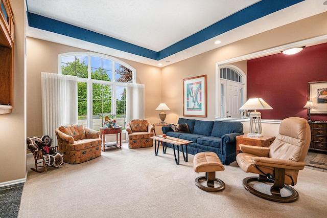 2176 Teal Ct SE, Grand Rapids, MI 49546 - living room with carpet floors and recessed lighting