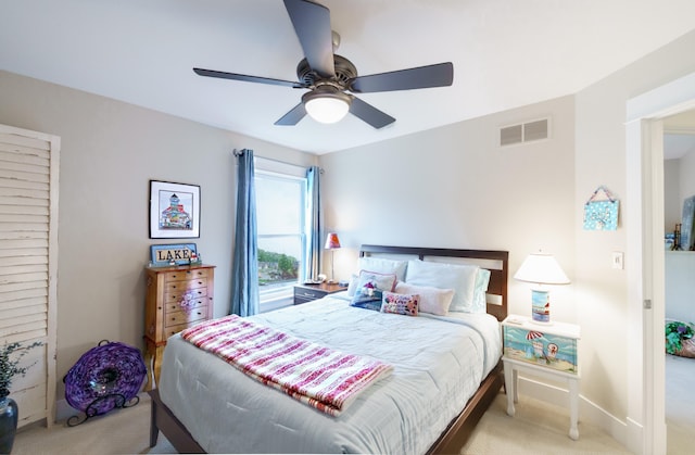 300 Morning Walk Path, Benton Harbor, MI 49022 - bedroom with carpet, ceiling fan, and baseboards