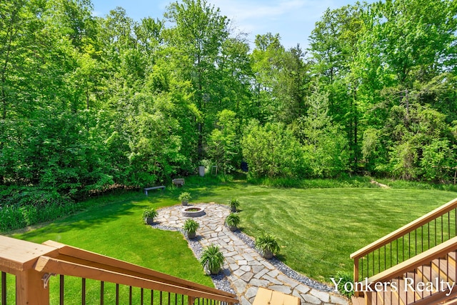 1109 Kenowa Ave SW, Byron Center, MI 49315 - view of green lawn featuring a fire pit
