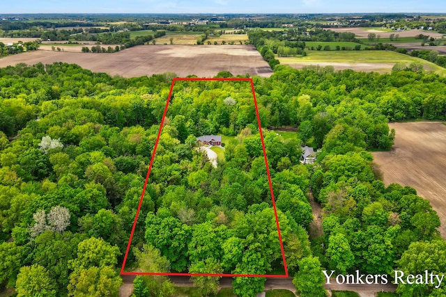 1109 Kenowa Ave SW, Byron Center, MI 49315 - aerial view of sparsely populated area with property boundaries highlighted