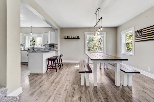 4371 N 68th Ave, Hart, MI 49420 - dining area featuring light wood-type flooring and baseboards