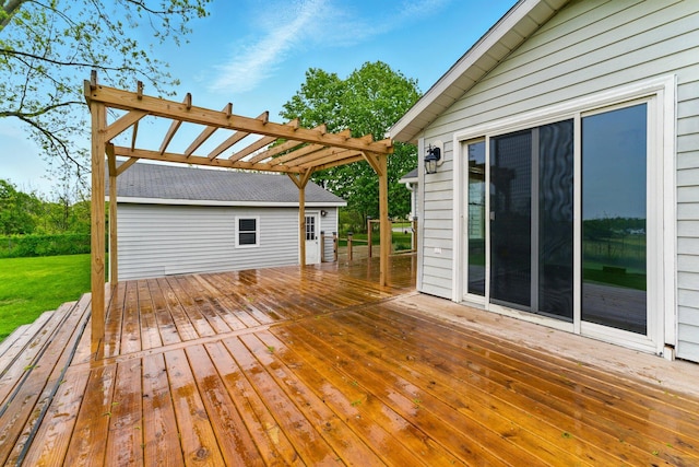 8075 Burlingame Ave SW, Byron Center, MI 49315 - deck featuring a pergola