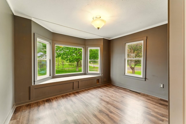 8075 Burlingame Ave SW, Byron Center, MI 49315 - unfurnished room featuring plenty of natural light, wood finished floors, ornamental molding, and baseboards