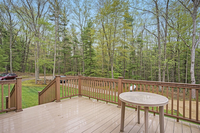 4900 N Railroad Ave, Pentwater, MI 49449 - deck featuring a yard
