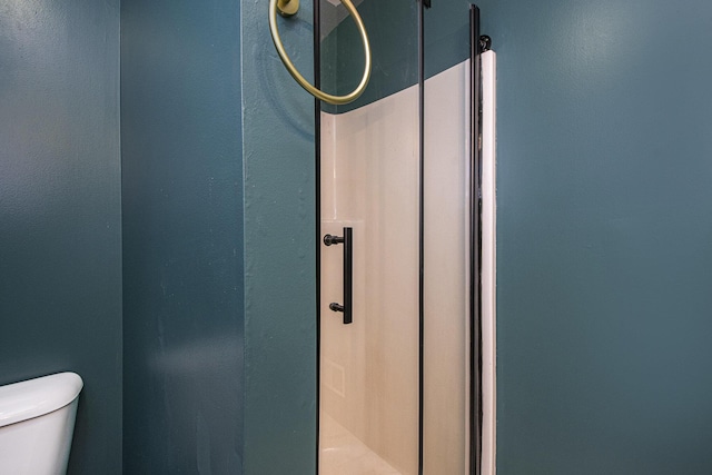 11199 W Harlow Rd, Greenville, MI 48838 - bathroom with a shower stall and toilet