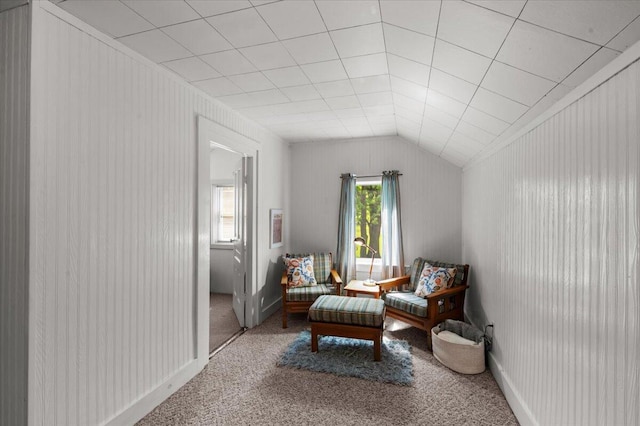 11087 Phelps Ave NW, Sparta, MI 49345 - sitting room featuring carpet and vaulted ceiling