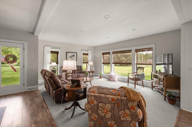 11087 Phelps Ave NW, Sparta, MI 49345 - living room featuring healthy amount of natural light, hardwood / wood-style flooring, and baseboards