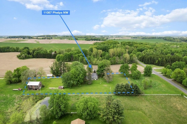 11087 Phelps Ave NW, Sparta, MI 49345 - aerial view of sparsely populated area with property boundaries highlighted