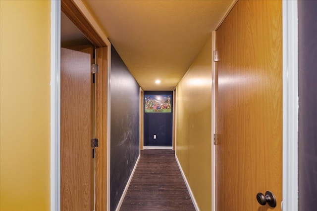 65 N Brown Rd, Bailey, MI 49303 - corridor with dark wood-type flooring and baseboards