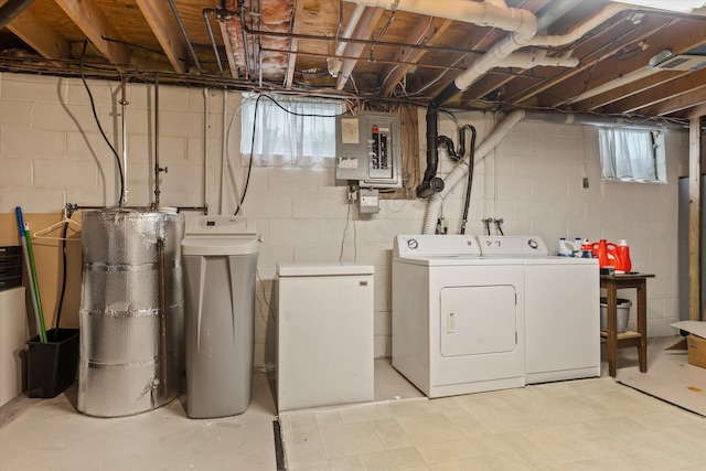 70594 Dennis Dr, Niles, MI 49120 - washroom with independent washer and dryer and electric panel
