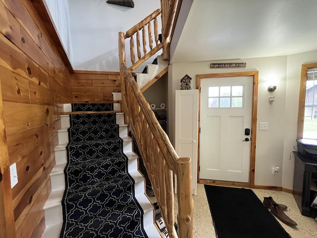550 E N St, Edmore, MI 48829 - stairway with baseboards