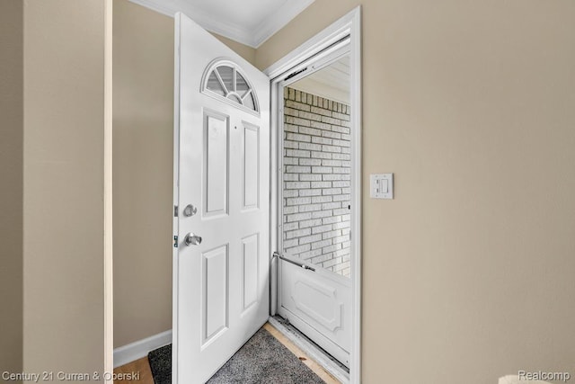 24018 Glen Ridge Ct, Novi, MI 48375 - foyer featuring ornamental molding and baseboards