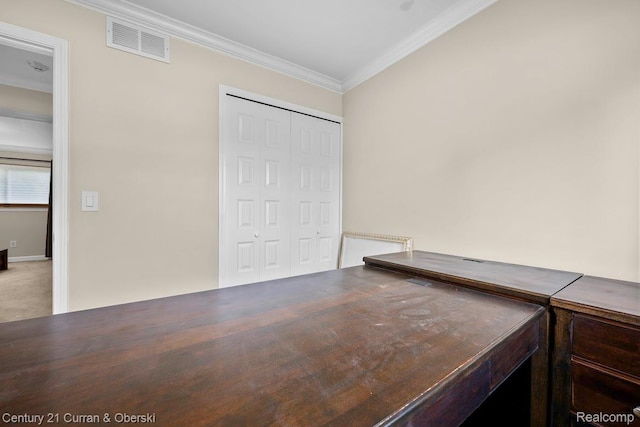 24018 Glen Ridge Ct, Novi, MI 48375 - unfurnished office featuring crown molding