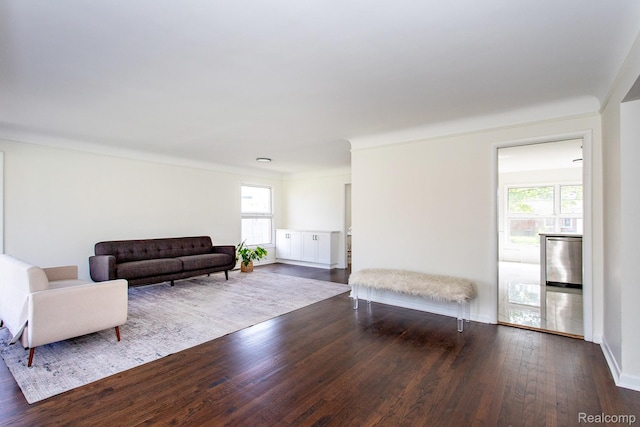 24548 Templar Ave, Southfield, MI 48075 - living area featuring plenty of natural light and dark wood-style flooring