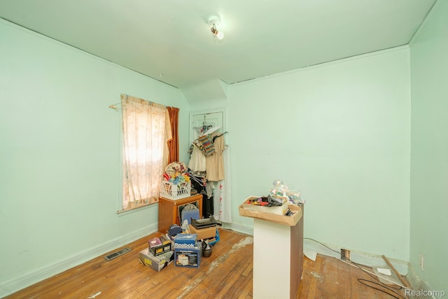 15075 Appoline St, Detroit, MI 48227 - miscellaneous room featuring hardwood / wood-style flooring and baseboards