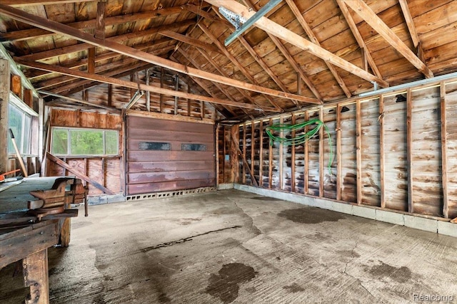 3301 S Kearsley Blvd, Flint, MI 48506 - garage featuring wood ceiling