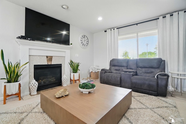 4853 Southpointe Pkwy, Monroe, MI 48161 - living room with a fireplace and recessed lighting