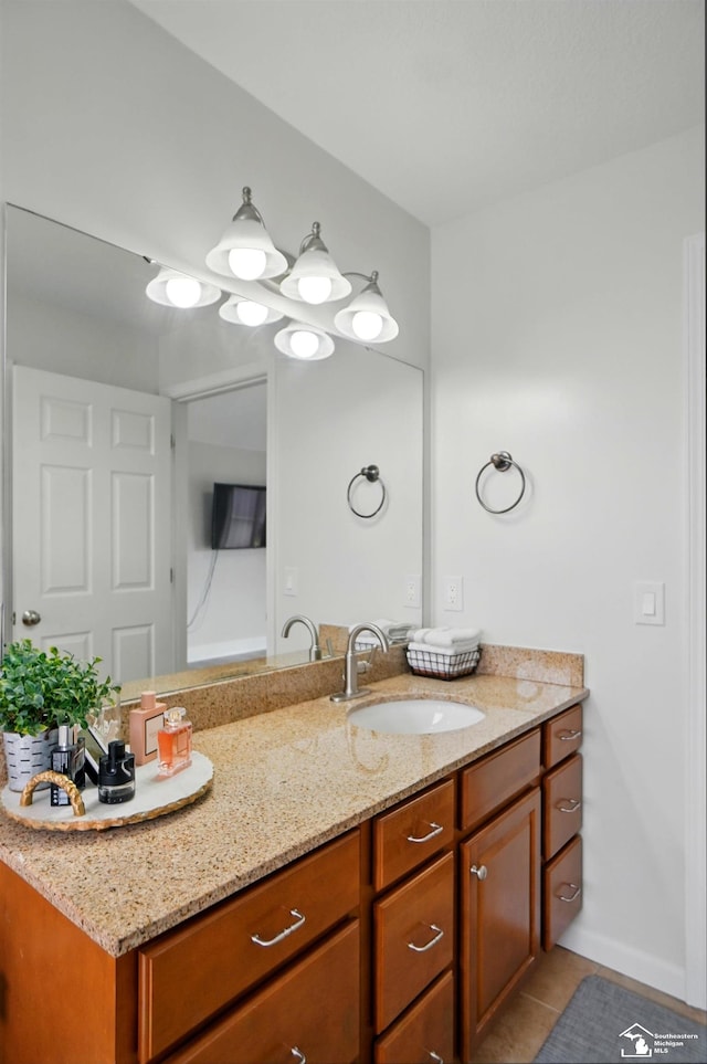 4853 Southpointe Pkwy, Monroe, MI 48161 - bathroom with vanity and tile patterned flooring