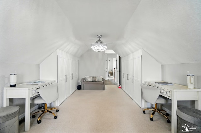 4853 Southpointe Pkwy, Monroe, MI 48161 - office area featuring light colored carpet and lofted ceiling