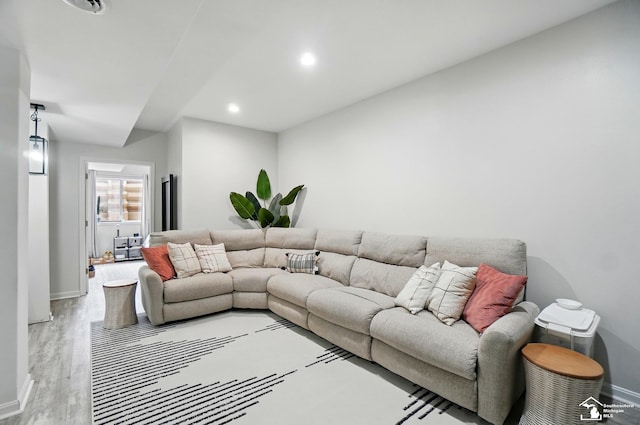 4853 Southpointe Pkwy, Monroe, MI 48161 - living area featuring wood finished floors, baseboards, and recessed lighting