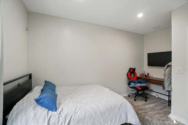 4853 Southpointe Pkwy, Monroe, MI 48161 - bedroom with wood finished floors, baseboards, and recessed lighting