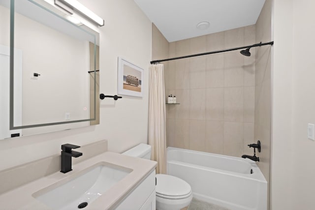 708 Randolph St, Traverse City, MI 49684 - full bathroom with toilet, vanity, and shower / bath combination with curtain