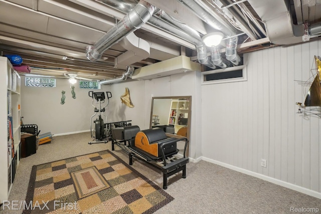 2681 Buckingham Ave, Birmingham, MI 48009 - basement featuring carpet and baseboards