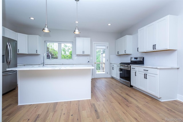 123 Mason Ct Unit 2, Royal Oak, MI 48067 - kitchen featuring appliances with stainless steel finishes, light countertops, decorative backsplash, and recessed lighting