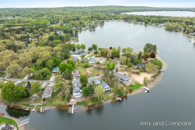 2058 N White Birch Dr, Mears, MI 49436 - aerial view of property's location with a nearby body of water and a heavily wooded area