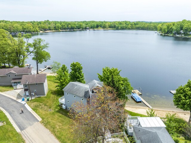15657 Lakeview Dr, Buchanan, MI 49107 - bird's eye view of a large body of water and a forest