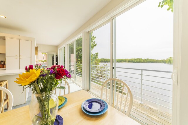 15657 Lakeview Dr, Buchanan, MI 49107 - sunroom featuring a water view