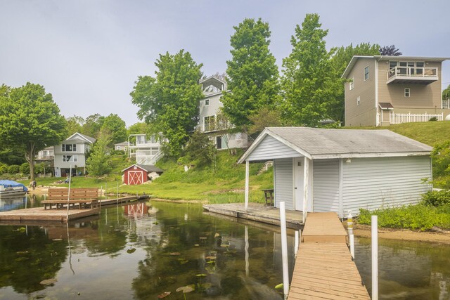 15657 Lakeview Dr, Buchanan, MI 49107 - dock featuring a water view