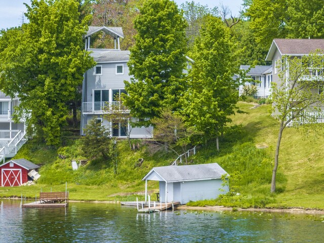 15657 Lakeview Dr, Buchanan, MI 49107 - dock area featuring a water view