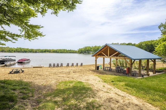 15657 Lakeview Dr, Buchanan, MI 49107 - view of community featuring a gazebo and a water view