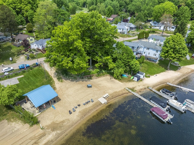 15657 Lakeview Dr, Buchanan, MI 49107 - aerial perspective of suburban area featuring a large body of water