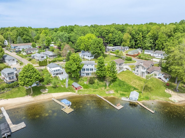 15657 Lakeview Dr, Buchanan, MI 49107 - view of property location with a large body of water, nearby suburban area, and a heavily wooded area