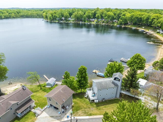 15657 Lakeview Dr, Buchanan, MI 49107 - drone / aerial view of a large body of water and a forest